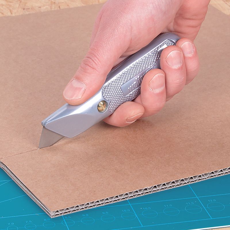 Wolfcraft 4150000 metalkniv med fast trapezformet klinge