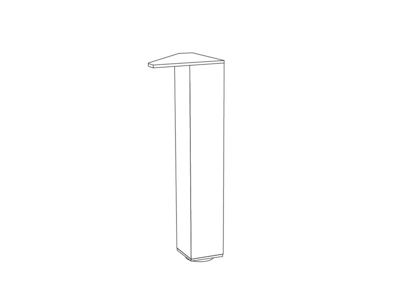 GoodHome Portloe møbelfødder i metal, krom, blank, 2 stk.