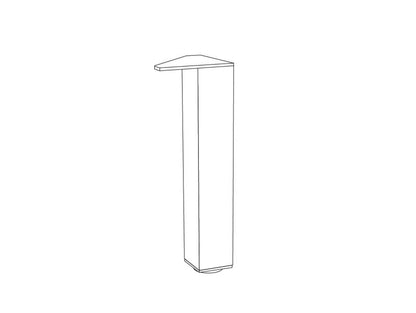 Møbelben Portloe 40x40 mm Krom Blank 2 stk.