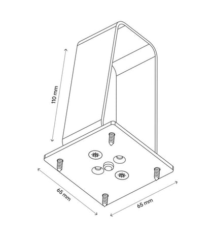 GoodHome Atomia metalben 11 cm hvide 2 stk.