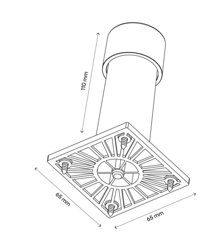 Justerbare ben GoodHome Atomia 11 cm hvide 2 stk.