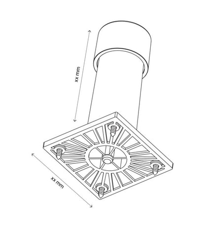 Justerbare ben GoodHome Atomia 11 cm grå 2 stk.