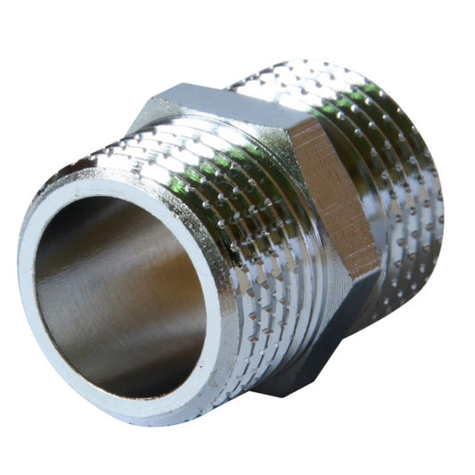Nippel 1/2" krom