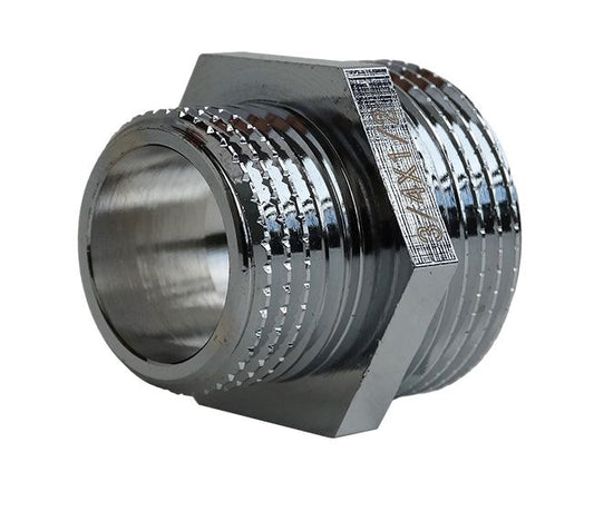 Nippel 3/4" x 1/2" krom