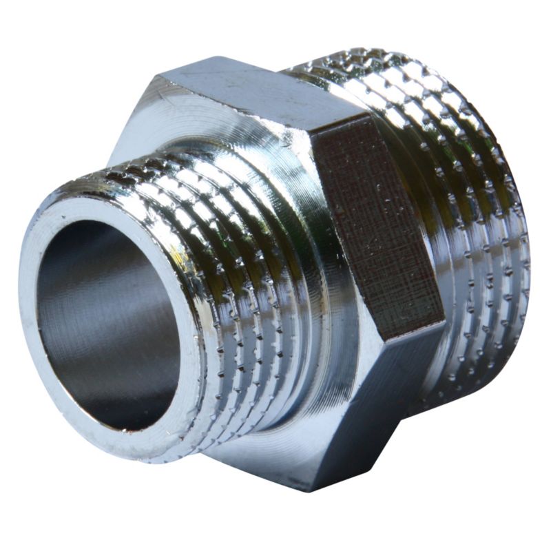 Reduktionsnippel 1/2" x 3/8" krom