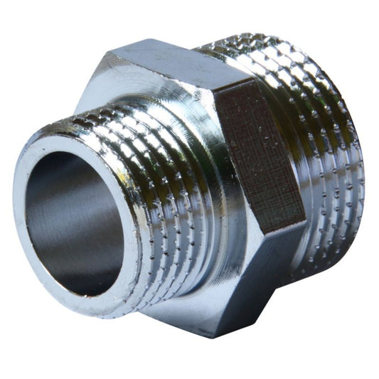 Reduktionsnippel 1/2" x 3/8" krom