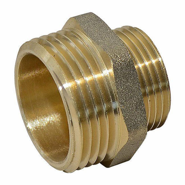 Reduktionsnippel 1" x 3/4" i messing
