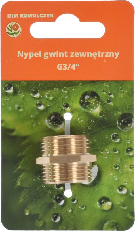 Nippel med udvendigt gevind 3/4"