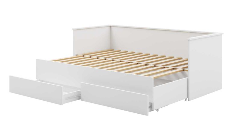 Uddragsseng HELIOS 200x80/200x160 cm Hvid