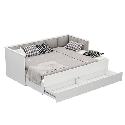 Ungdomsseng HELIOS med Polstrede Paneler Grå 200x80/200x160