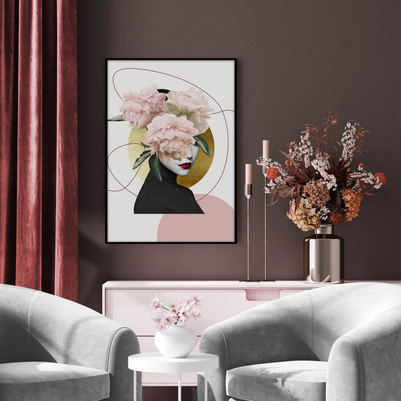 Artbox Peony Girl billede 50 x 70 cm