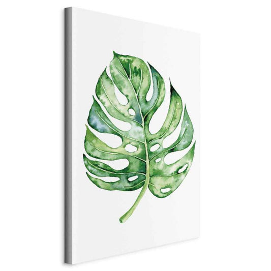 Artgeist akvarel monstera billede 40 x 60 cm italiensk lærred 1 stk