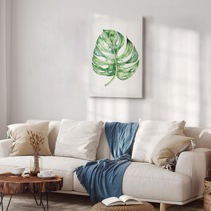 Artgeist akvarel monstera billede 40 x 60 cm italiensk lærred 1 stk