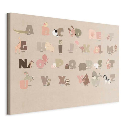 Artgeist billede Alfabet fauna 30 x 20 cm non-woven lærred 1 stk