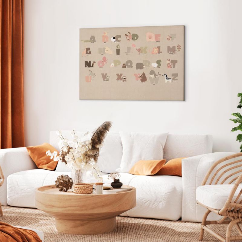 Artgeist billede Alfabet fauna 60 x 40 cm italiensk lærred 1 stk