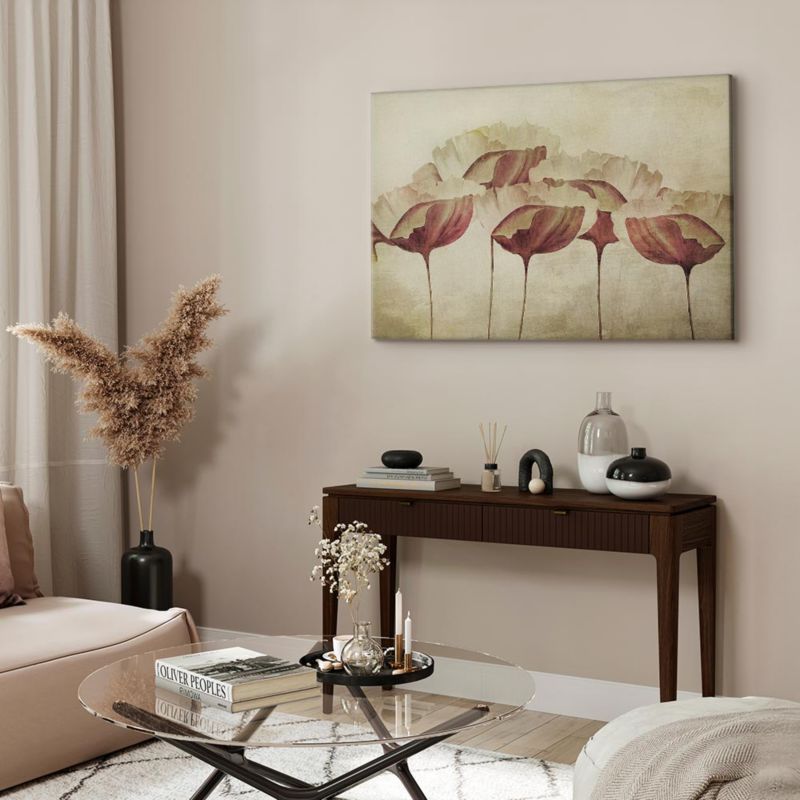 Artgeist billede Beige blomster 30 x 20 cm non-woven lærred 1 stk