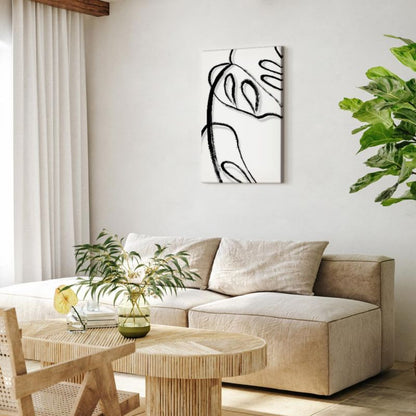 Artgeist billede Hvid monstera 20 x 30 cm vliesstof 1 stk