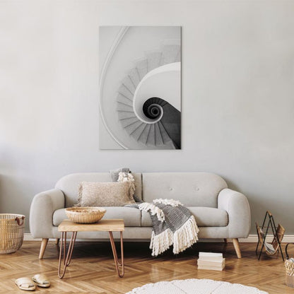 Artgeist billede Hvide trapper 60 x 90 cm non-woven lærred 1 stk
