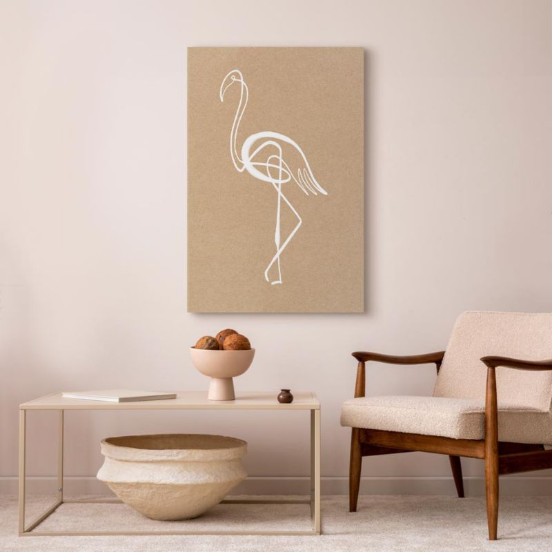Artgeist billede Hvid flamingo 20 x 30 cm flizelin 1 stk