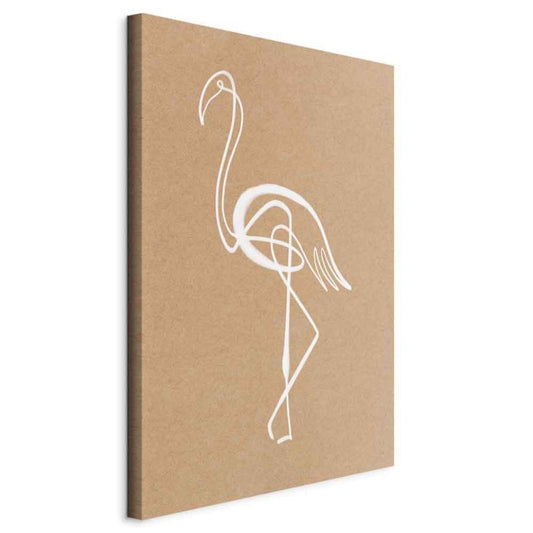 Artgeist billede Hvid flamingo 60 x 90 cm italiensk lærred 1 stk