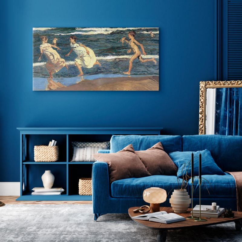 Artgeist billede Løb langs stranden 120 x 60 cm italiensk lærred 1 stk