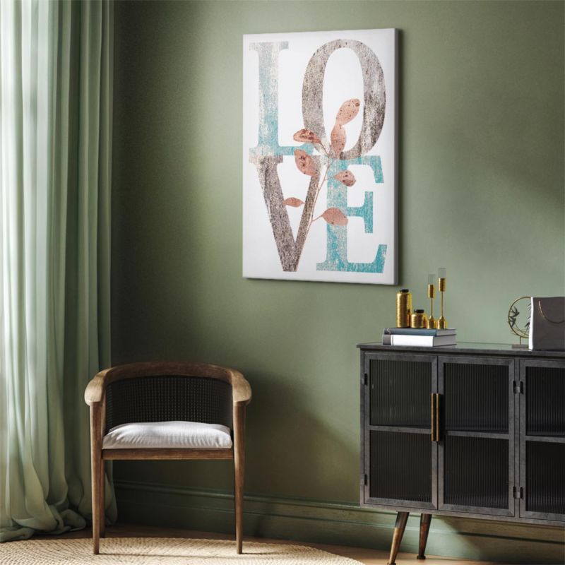 Artgeist Blooming letters lærredsbillede 80 x 120 cm non-woven 1 stk