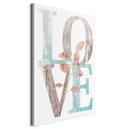 Artgeist Blooming letters lærredsbillede 80 x 120 cm italiensk lærred 1 stk