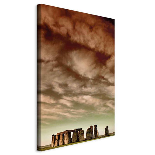 Artgeist billede Skyer over Stonehenge 80 x 120 cm italiensk lærred 1 stk