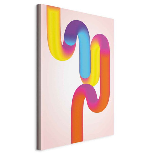 Artgeist Colourful curves lærredsbillede 40 x 60 cm italiensk lærred 1 stk