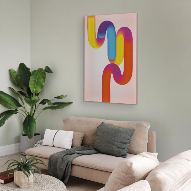 Artgeist Colourful curves lærredsbillede 40 x 60 cm italiensk lærred 1 stk