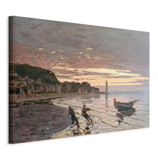 Artgeist billede Łódź i Honfleur 90 x 60 cm italiensk lærred 1 stk