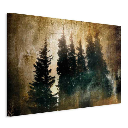 Artgeist maleri Majestætiske grantræer 90 x 60 cm italiensk lærred 1 stk