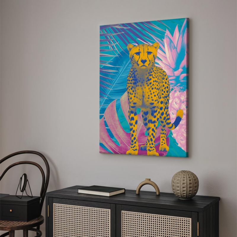 Artgeist eksotisk leopard billede 80 x 120 cm italiensk lærred 1 stk