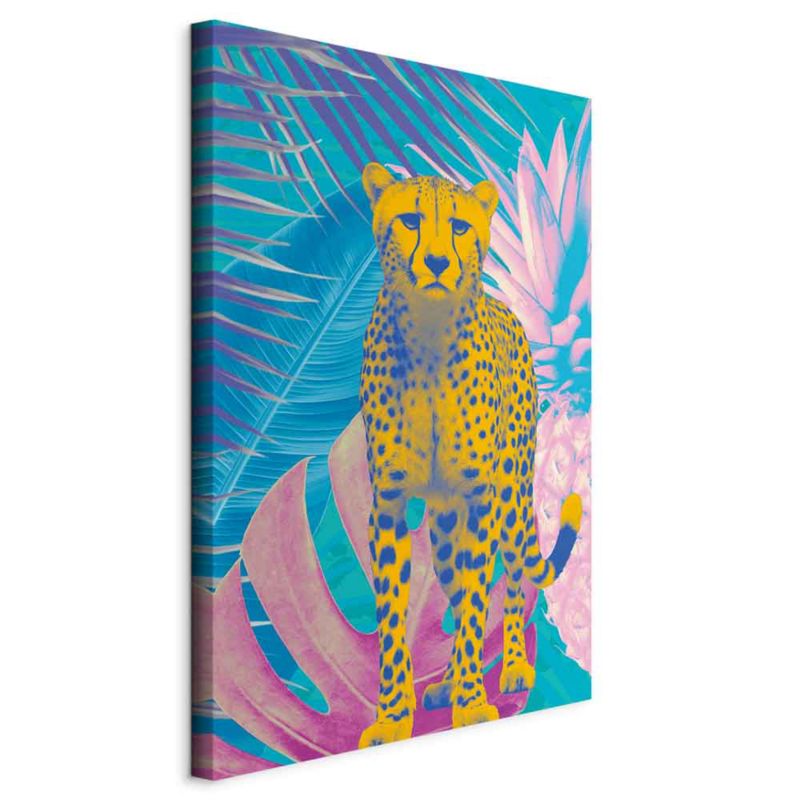 Artgeist eksotisk leopard billede 80 x 120 cm italiensk lærred 1 stk