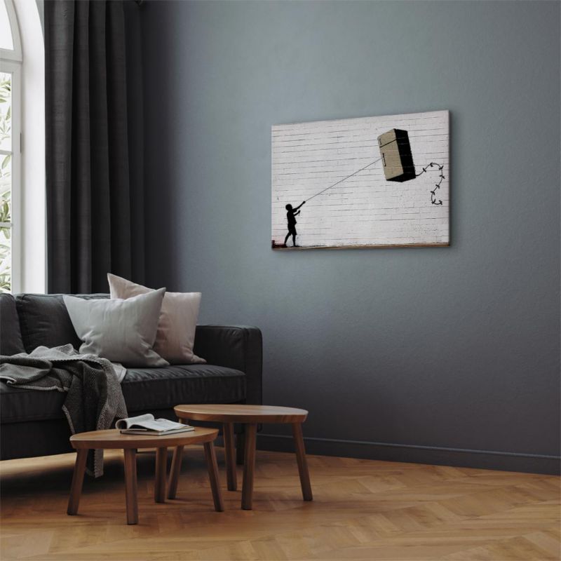 Artgeist Flying fridge lærredsbillede 120 x 80 cm non-woven stof, 1 stk