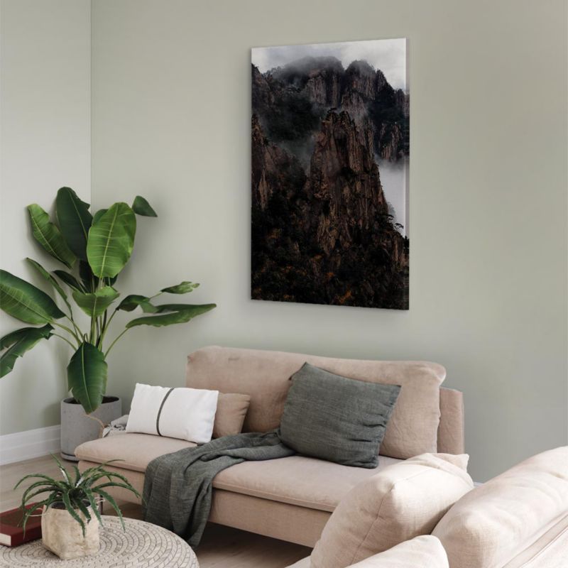 Artgeist maleri bjerglandskab 20 x 30 cm italiensk lærred 1 stk