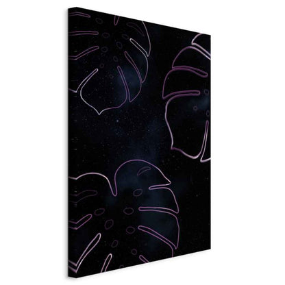Artgeist billede Galaktisk monstera 80 x 120 cm non-woven lærred 1 stk