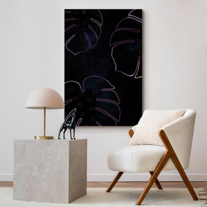Artgeist billede Galaktisk monstera 80 x 120 cm non-woven lærred 1 stk