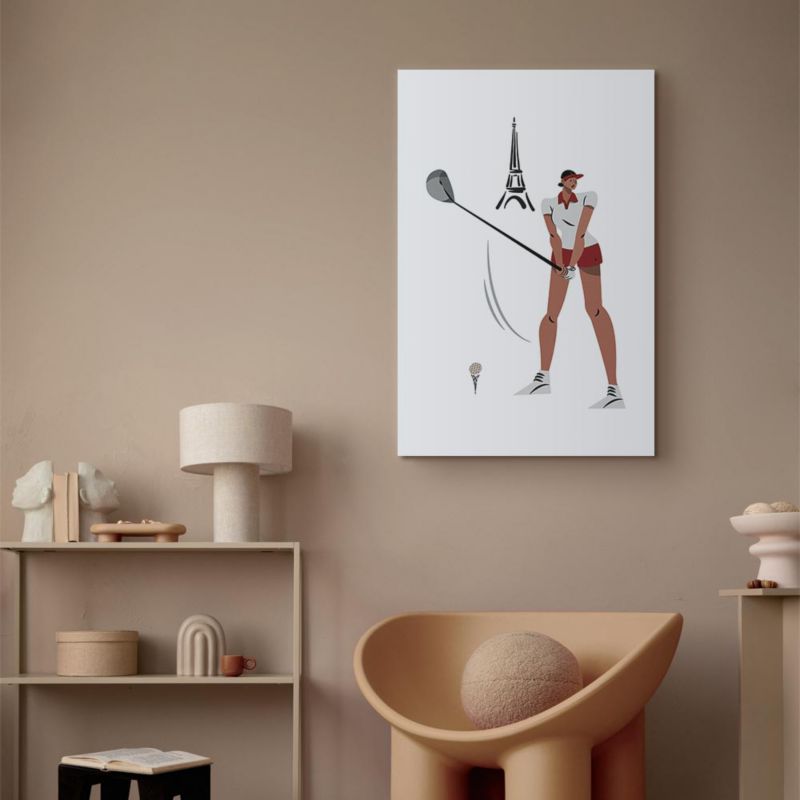 Artgeist golfspiller billede 20 x 30 cm italiensk lærred 1 stk