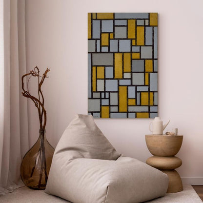 Artgeist Grid composition lærredsbillede 80 x 120 cm italiensk lærred 1 stk