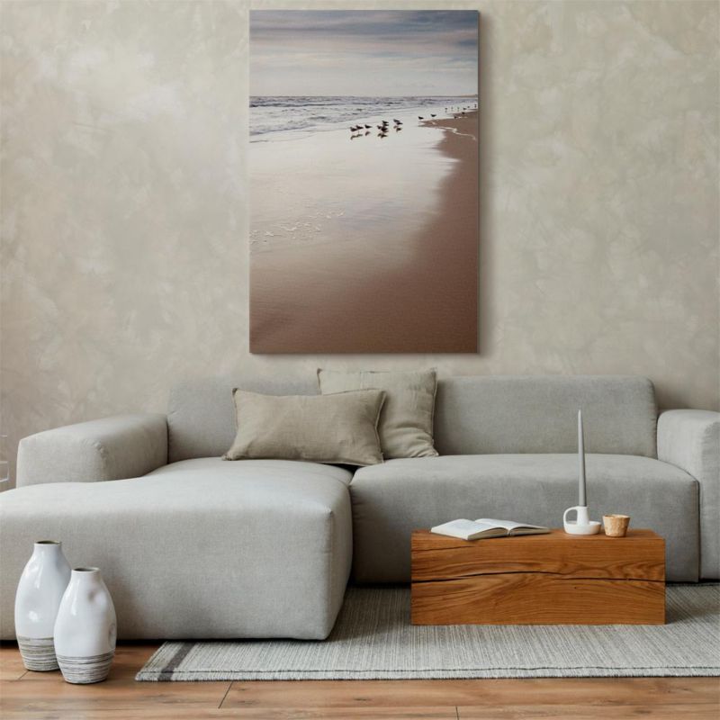 Artgeist efterårsstrand billede 80 x 120 cm italiensk lærred 1 stk