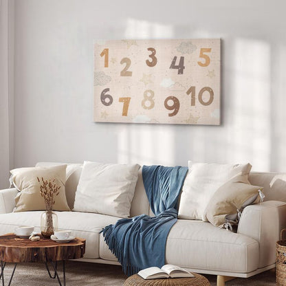 Artgeist Jumping numbers lærredsbillede 90 x 60 cm italiensk lærred 1 stk