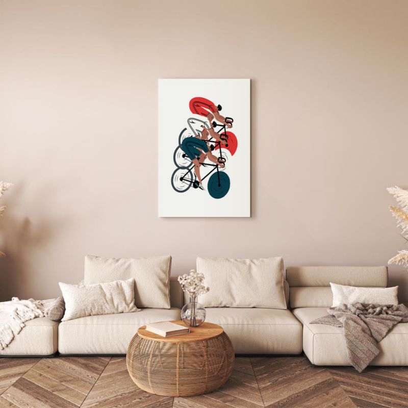 Artgeist cykelløb maleri 80 x 120 cm italiensk lærred 1 stk