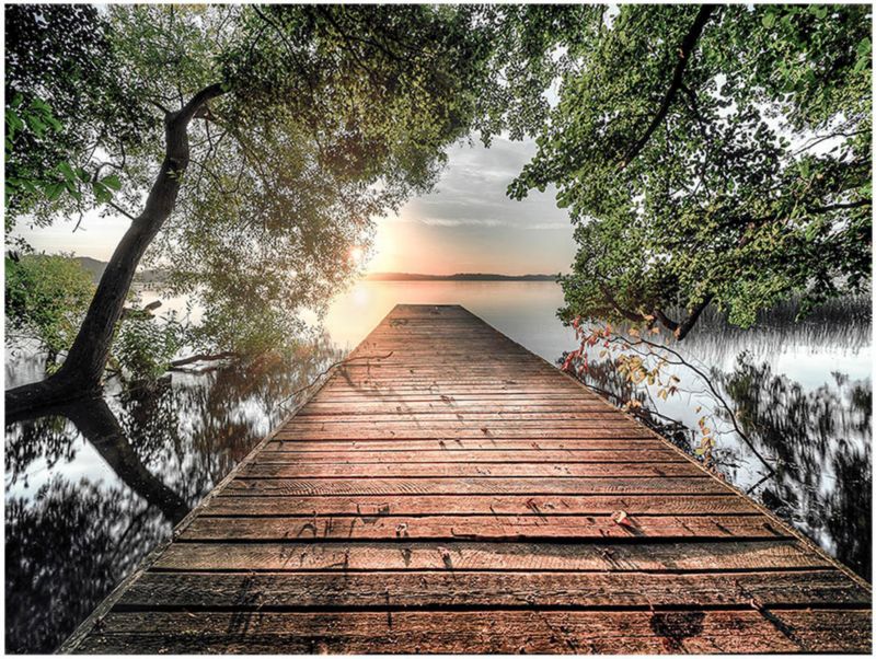 Canvasbillede Lake Bride 85 x 113 cm