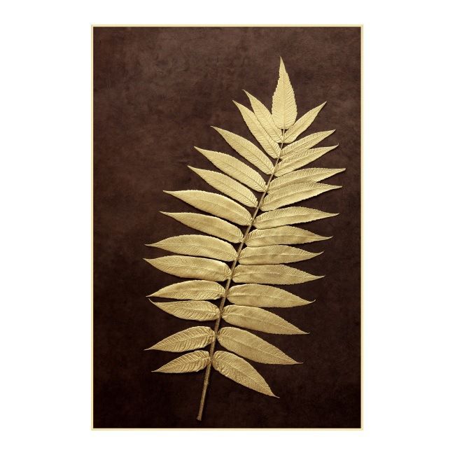 Deco box billede Bregneblade 60 x 90 cm