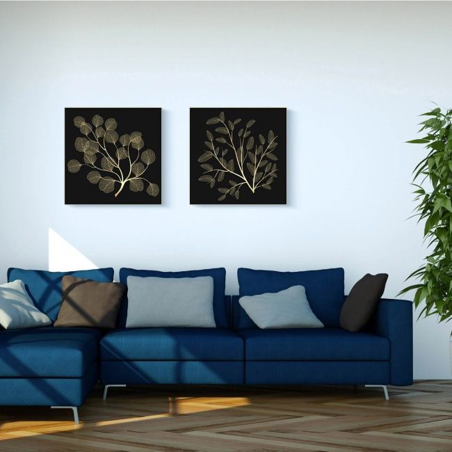 Deco box billede Tørrede grene 50 x 50 cm 1