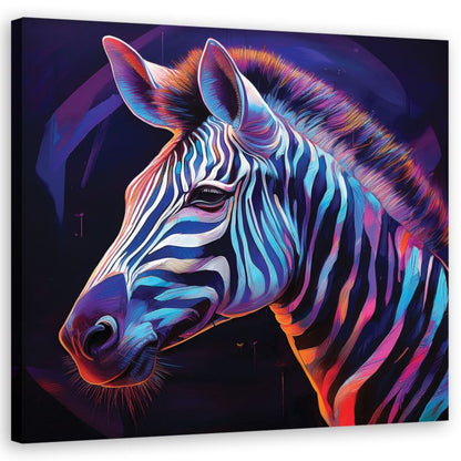 Billede til stue og soveværelse Feeby Farverige Dyr Zebraer 50x50 cm 1 stk