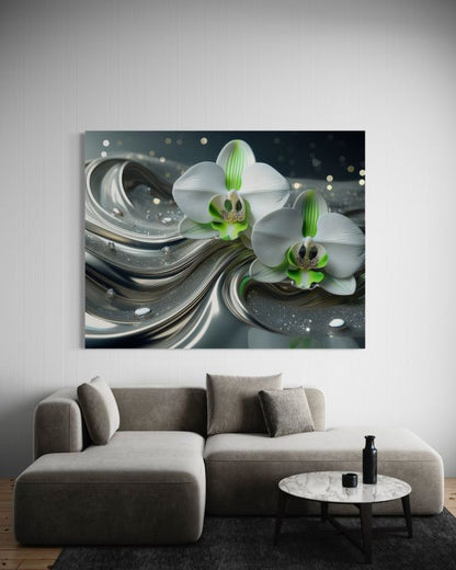 Billede til stue og soveværelse Feeby Blomst Abstrakt Orchid 90x60 cm 1 stk