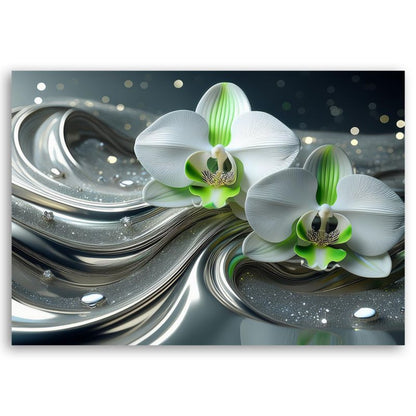 Billede til stue og soveværelse Feeby Blomst Abstrakt Orchid 90x60 cm 1 stk