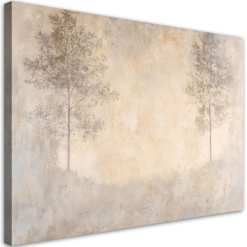 Billede til stue og soveværelse Feeby Skov i tåge Beige 120x80 cm 1 stk